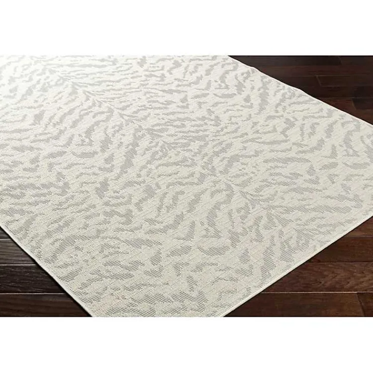 Outdoor Rugs-Kirklands Home Gray Ravello Outdoor Rug, 5x7