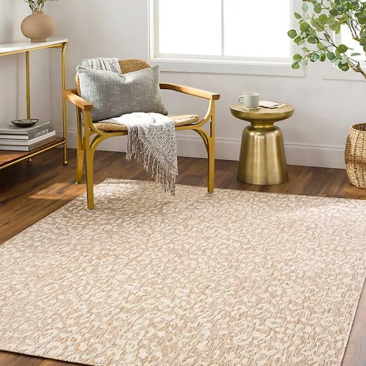 Outdoor Rugs-Kirklands Home Tan Amur Outdoor Rug, 5x7