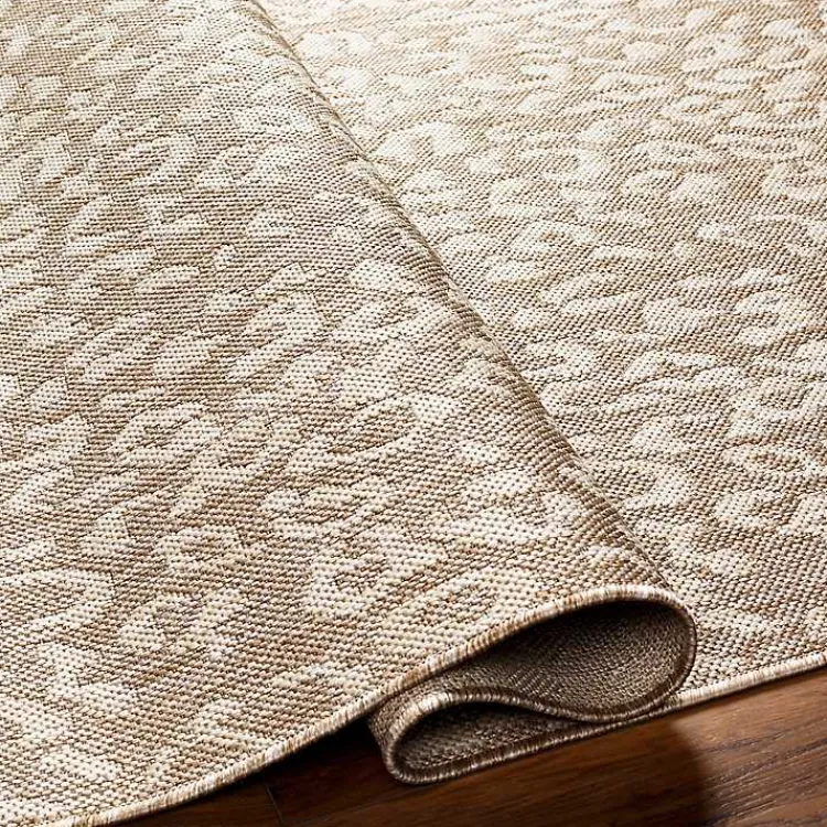 Outdoor Rugs-Kirklands Home Tan Amur Outdoor Rug, 5x7