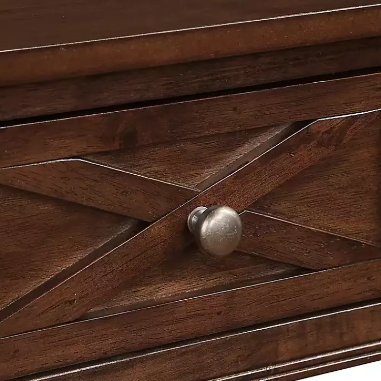 Accent & End Tables-Kirklands Home Wood Charging Traditional Accent Table Brown