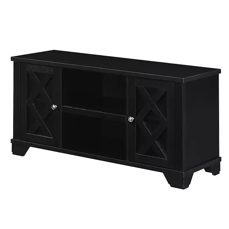 Tv Stands & Media Consoles-Kirklands Home Wood X Doors Media Cabinet Black