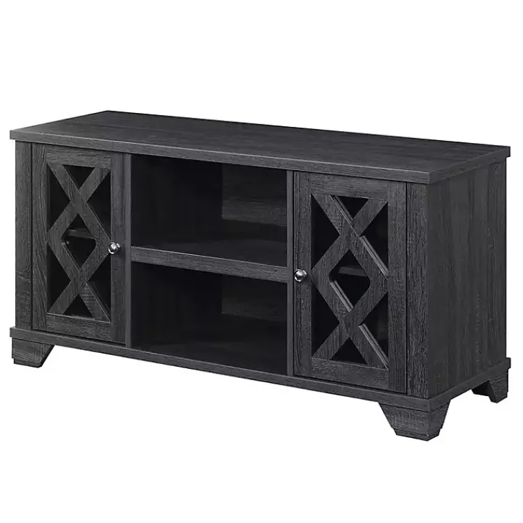 Tv Stands & Media Consoles-Kirklands Home Wood X Doors Media Cabinet Gray