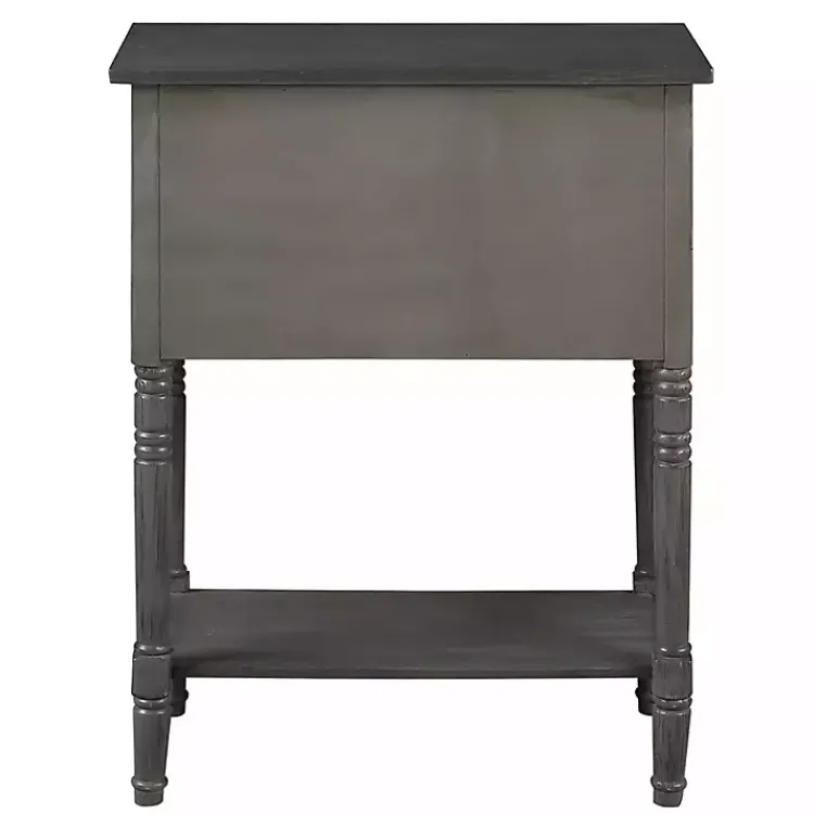 Accent & End Tables-Kirklands Home 3-Drawer Turned Legs Accent Table Gray