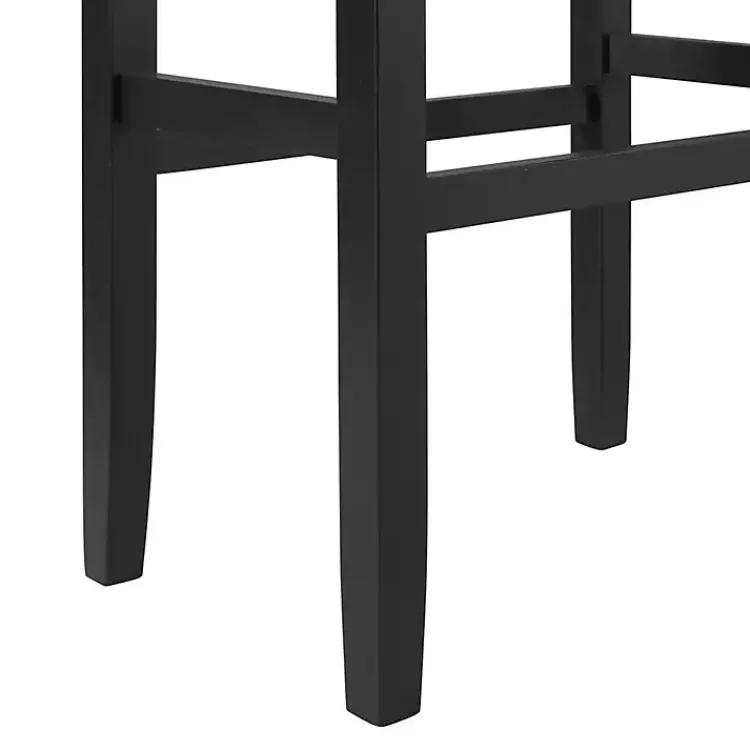 Bar Stools & Counter Height Stools-Kirklands Home Faux Leather Tufted Madison Bar Stool Black