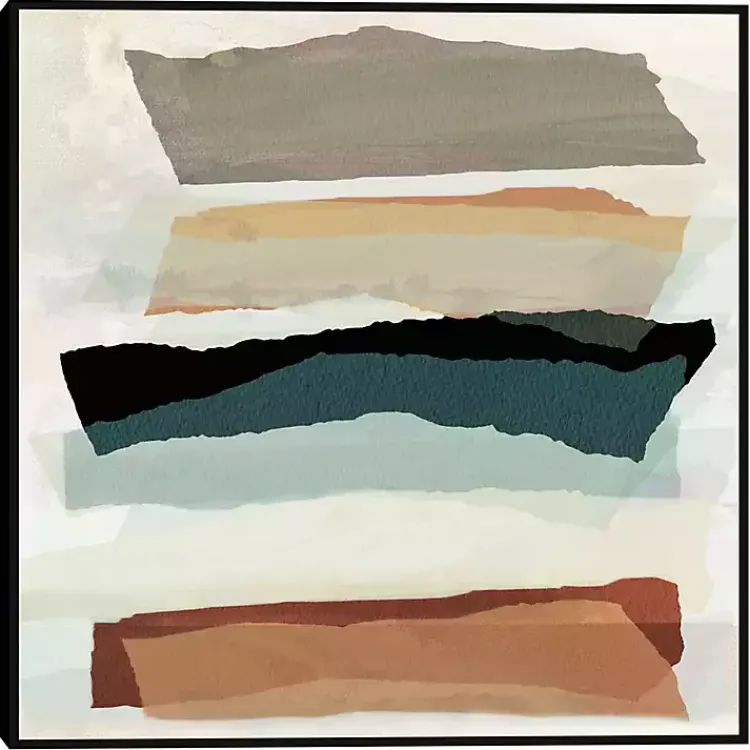 Canvas Art-Kirklands Home Torn Edges Framed Canvas Art Print Multi