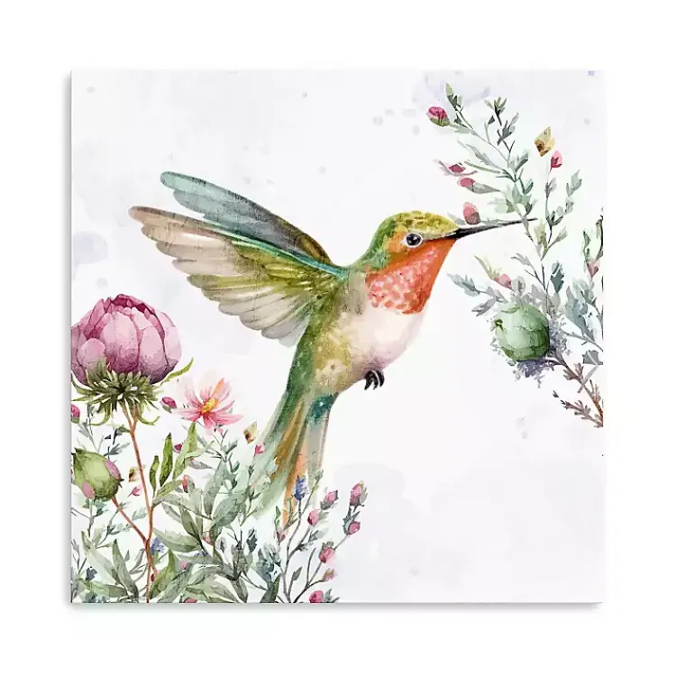 Canvas Art-Kirklands Home Hummingbird Wildflower I Canvas Art Print
