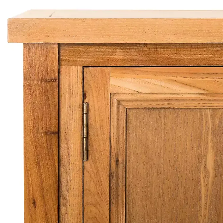Cabinets & Sideboards-Kirklands Home Natural Oak 4-Drawer Charlotte Sideboard Brown