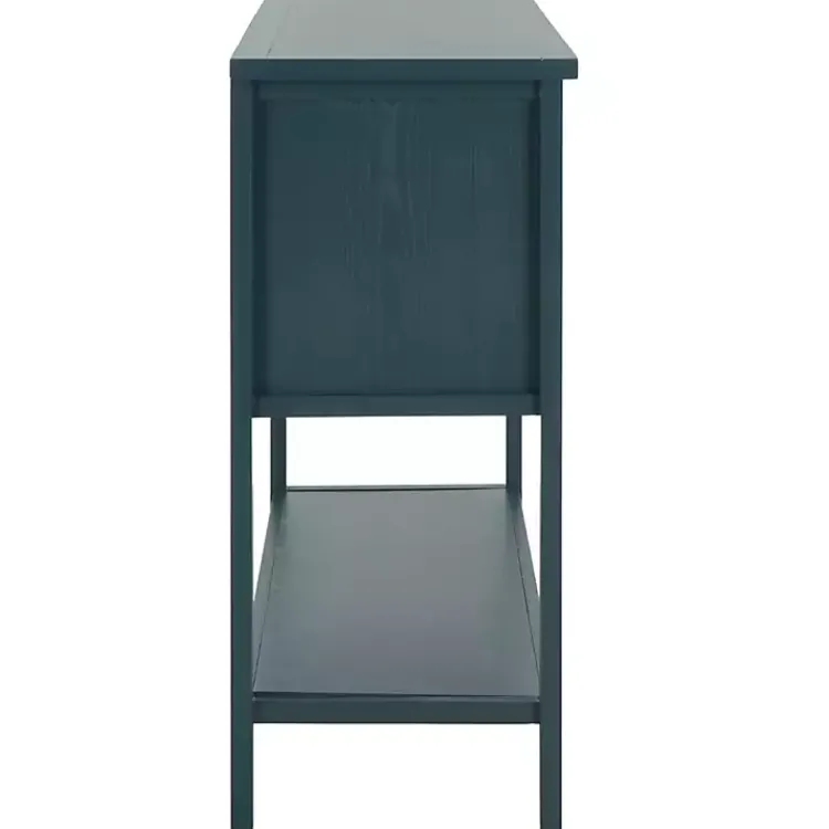 Cabinets & Sideboards-Kirklands Home Slate Teal 4-Drawer Charlotte Sideboard Blue