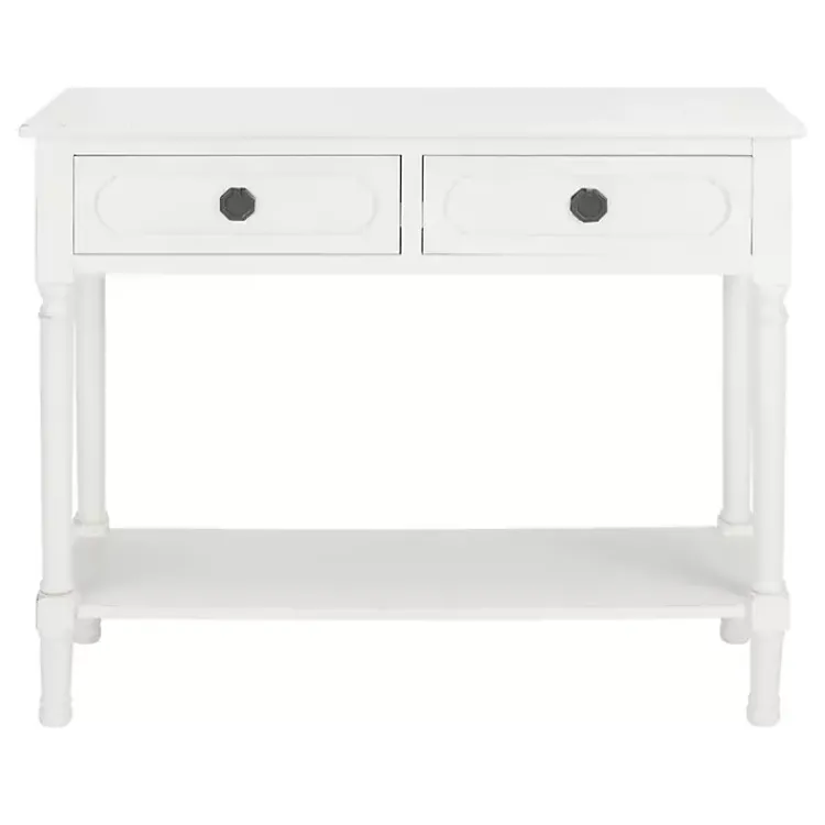 Console Tables-Kirklands Home Wood Allura Console Table White