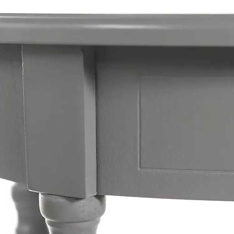 Accent & End Tables-Kirklands Home Wood Oval Emily Accent Table Gray