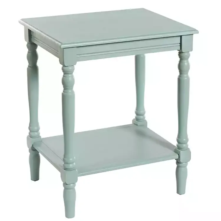 Accent & End Tables-Kirklands Home Light Wood Sybil Accent Table Blue