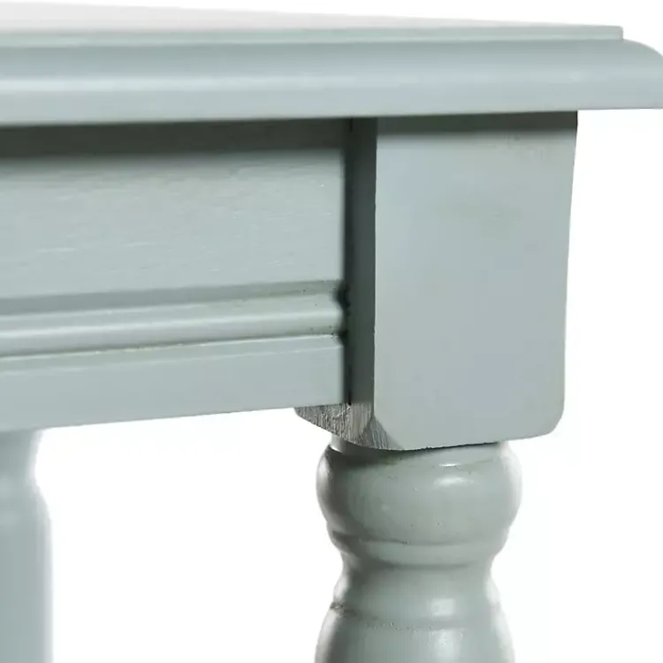 Accent & End Tables-Kirklands Home Light Wood Sybil Accent Table Blue