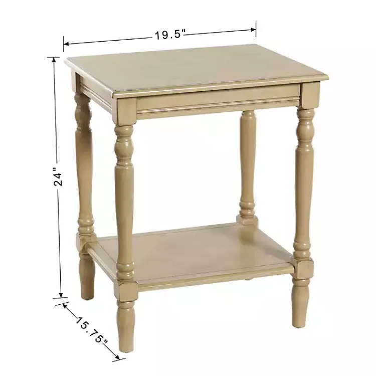 Accent & End Tables-Kirklands Home Natural Wood Sybil Accent Table Tan