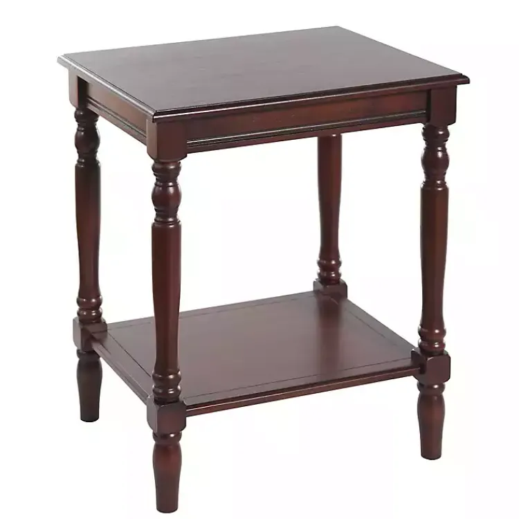 Accent & End Tables-Kirklands Home Cherry Wood Sybil Accent Table Brown