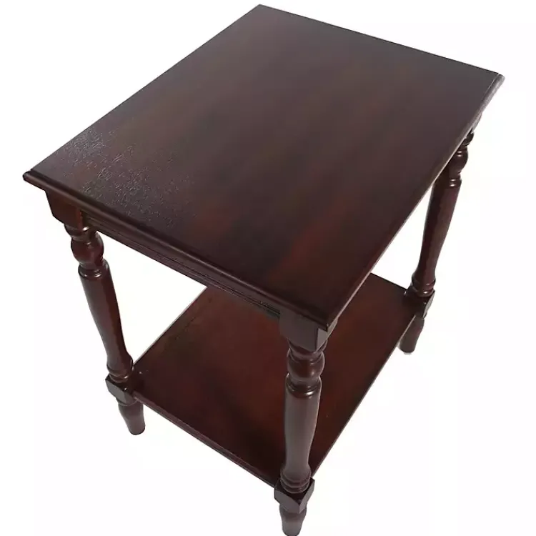 Accent & End Tables-Kirklands Home Cherry Wood Sybil Accent Table Brown