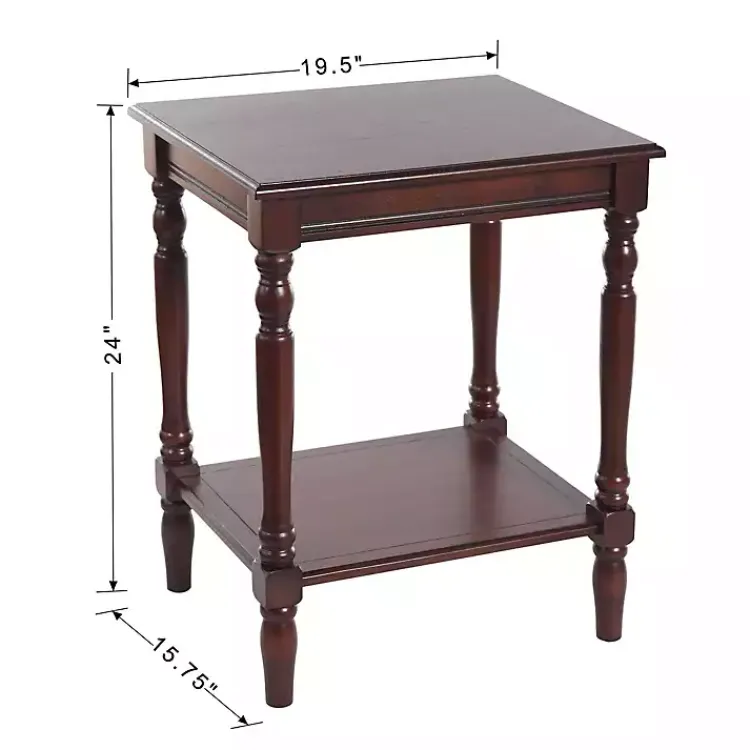 Accent & End Tables-Kirklands Home Cherry Wood Sybil Accent Table Brown