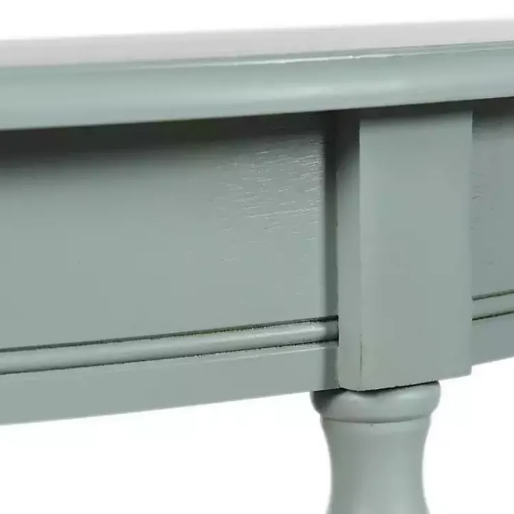 Console Tables-Kirklands Home Light Half Moon Tinslee Console Table Blue