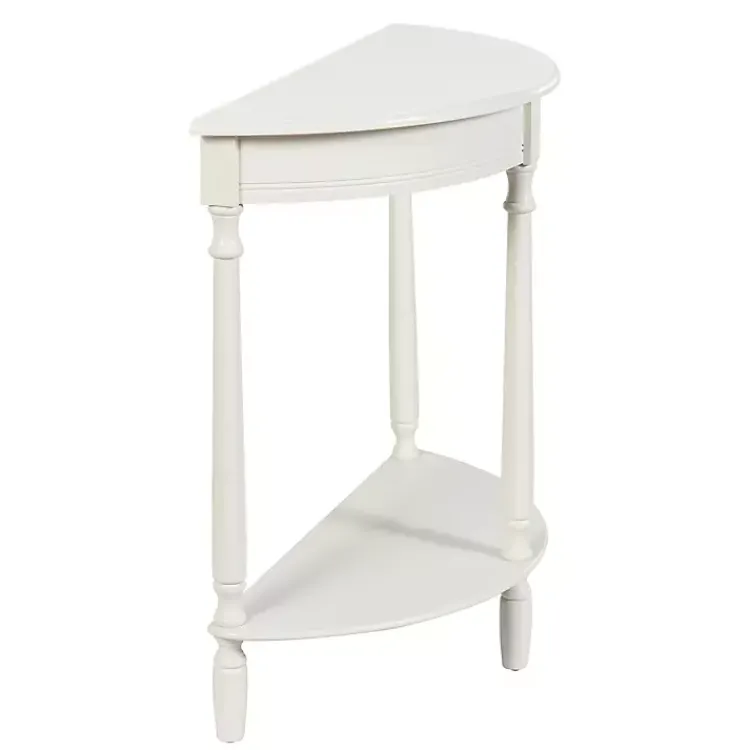 Console Tables-Kirklands Home Half Moon Tinslee Console Table White