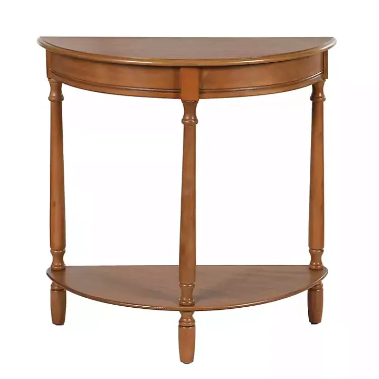 Console Tables-Kirklands Home Honey Half Moon Tinslee Console Table Brown