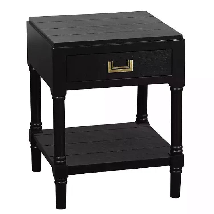 Accent & End Tables-Kirklands Home Wood Layla Accent Table Black
