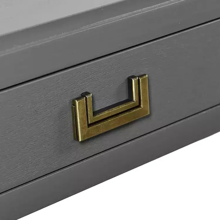 Console Tables-Kirklands Home Wood 2-Drawer Layla Console Table Gray