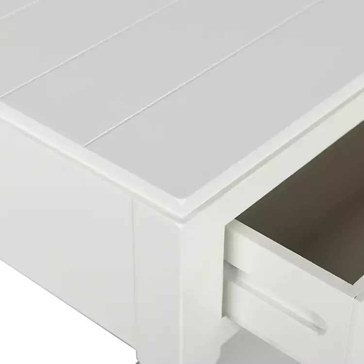 Console Tables-Kirklands Home Wood 2-Drawer Layla Console Table White
