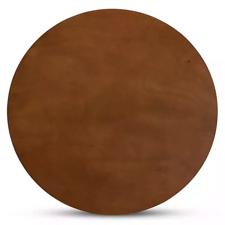 Dining Tables-Kirklands Home Walnut Wood Round Kenji Small Dining Table Brown