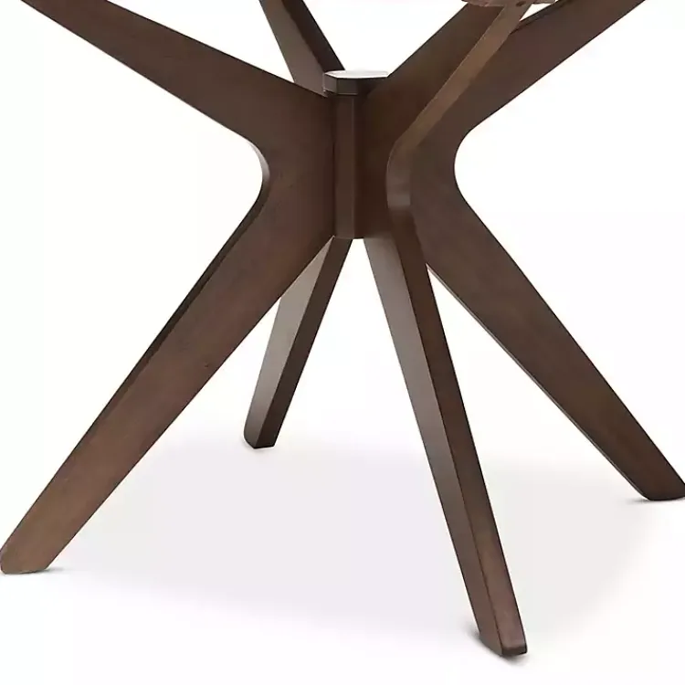 Dining Tables-Kirklands Home Walnut Round Monte Dining Table Brown