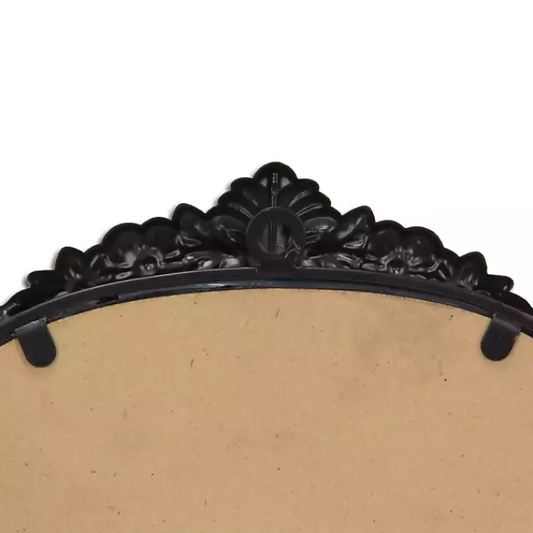 Decorative Mirrors-Kirklands Home Everlaine Modern Victorian Wall Mirror Black