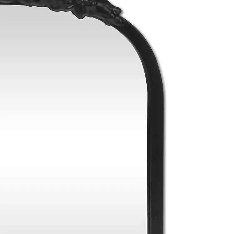 Decorative Mirrors-Kirklands Home Everlaine Modern Victorian Wall Mirror Black