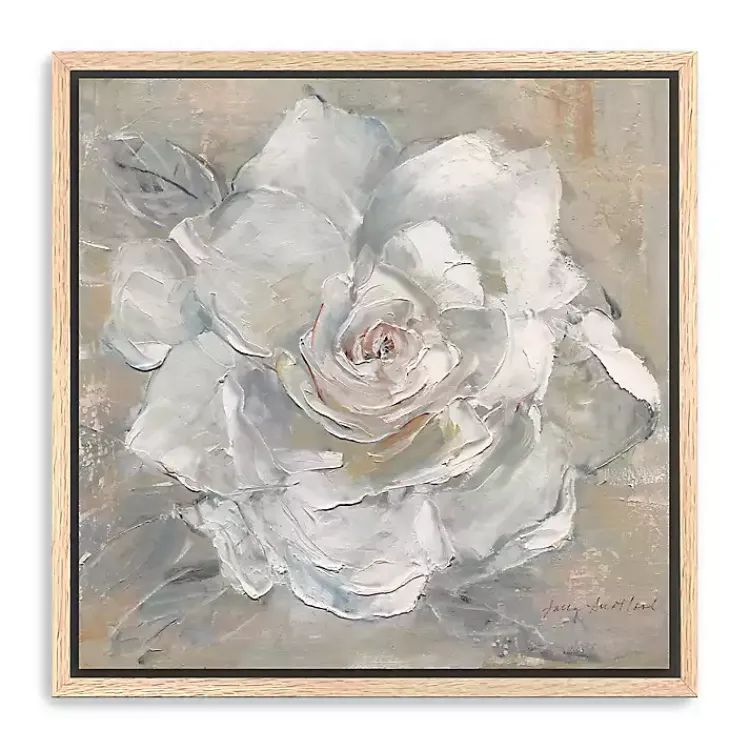 Canvas Art-Kirklands Home White Gardenia Flower Framed Canvas Art Print