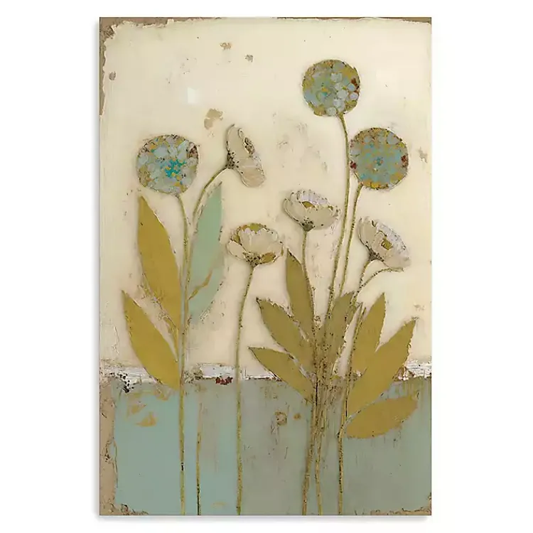 Canvas Art-Kirklands Home Orbloom Floral Encaustic Canvas Art Print Multi