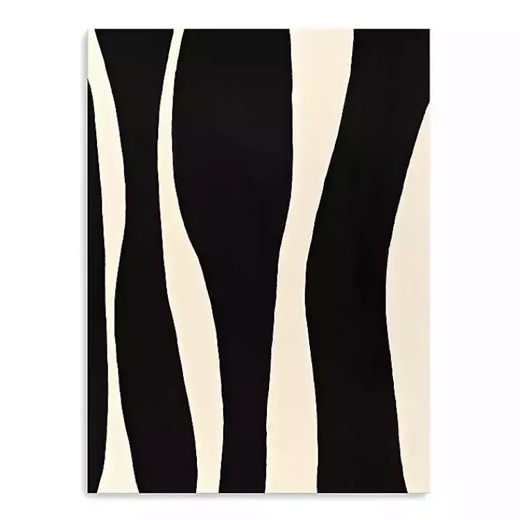 Canvas Art-Kirklands Home Black and White Striped Canvas Art Print Multi