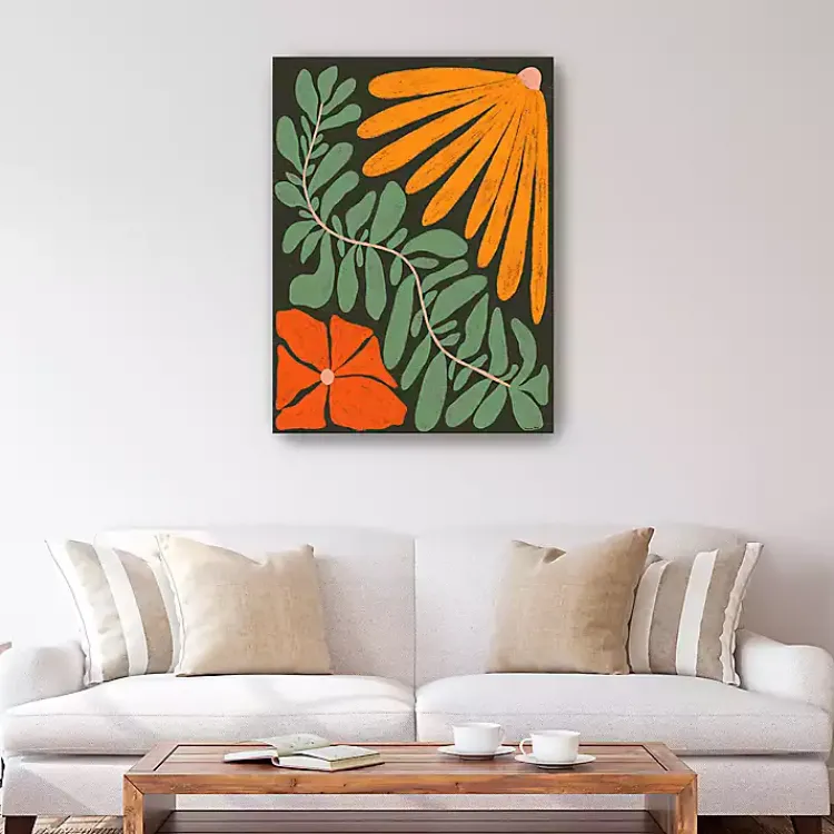 Canvas Art-Kirklands Home Plant Pattern Canvas Art Print Multi