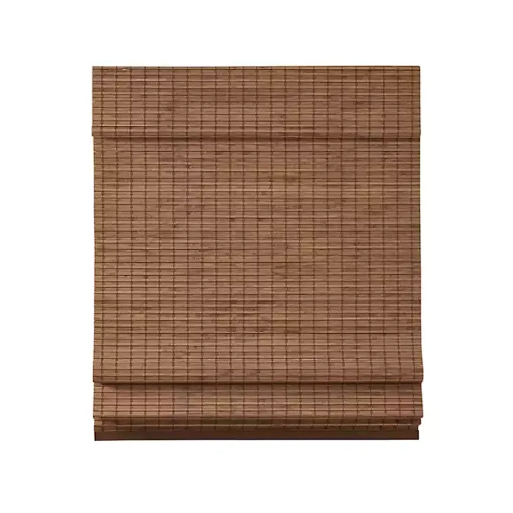 Curtains & Drapes-Kirklands Home Bamboo Light Filtering Roman Shade, 35 in. Brown