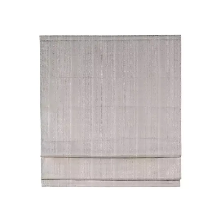 Curtains & Drapes-Kirklands Home Basketweave Cordless Roman Shade, 33 in. Tan