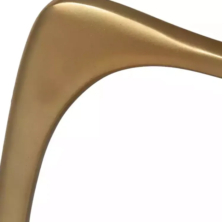 Accent & End Tables-Kirklands Home Gold Metal and Marble Modern Abstract Accent Table White