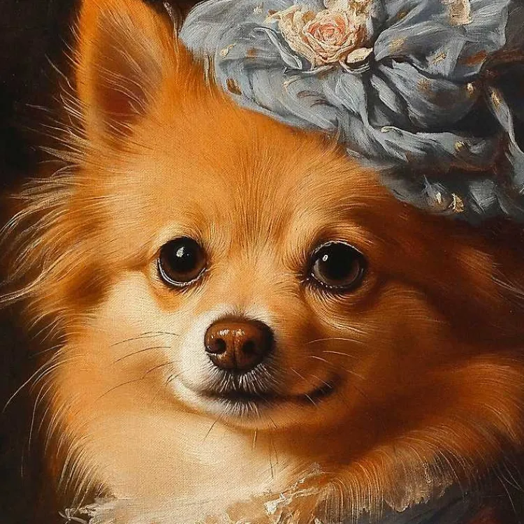 Canvas Art-Kirklands Home Duchess Daphne Daintypaws Framed Art Print Multi