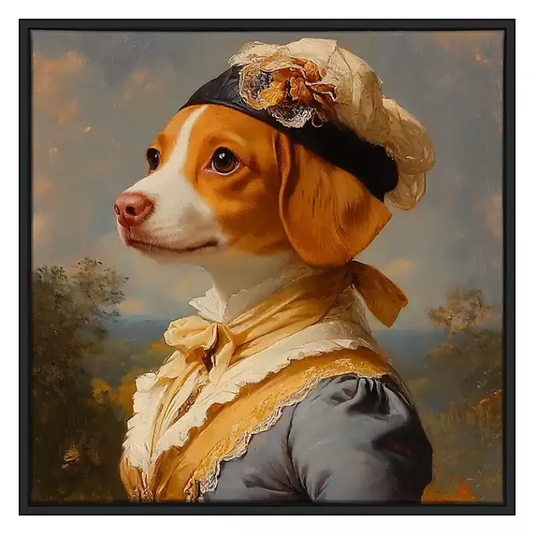 Canvas Art-Kirklands Home Lady Penelope Pawprints Framed Art Print Multi