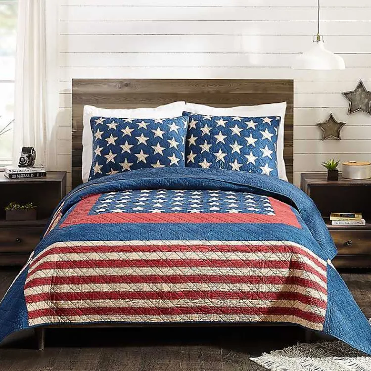 Quilts-Kirklands Home Americana Patch 3-pc. King Quilt Set