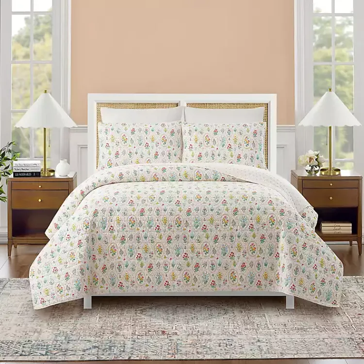 Quilts-Kirklands Home Floral Wallpaper 3-pc. King Quilt Set