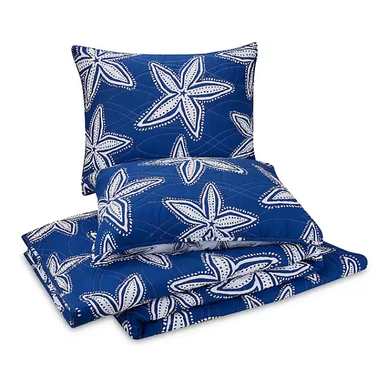 Quilts-Kirklands Home Navy Sea Star 2-pc. Twin Quilt Set