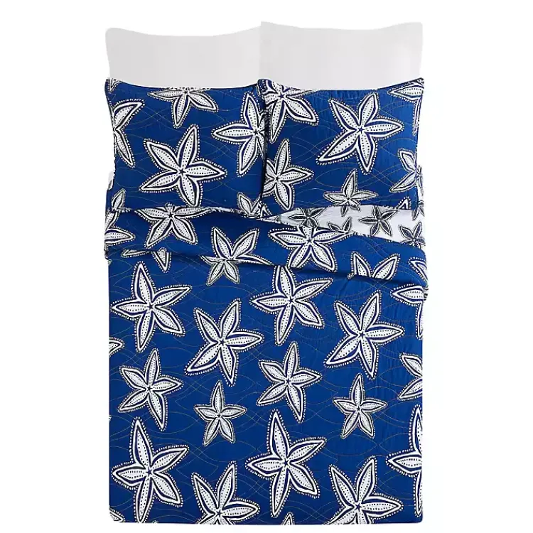 Quilts-Kirklands Home Navy Sea Star 2-pc. Twin Quilt Set