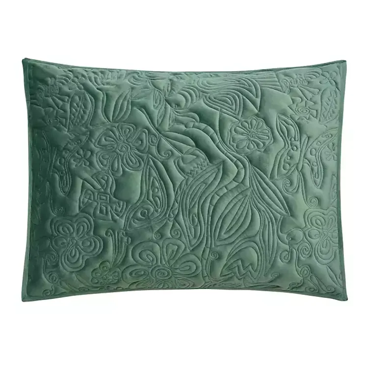 Quilts-Kirklands Home Secret Garden 3-pc. Full/Queen Quilt Set Green