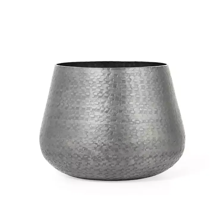 Planters-Kirklands Home Gray Hammered Metal Retta Planter