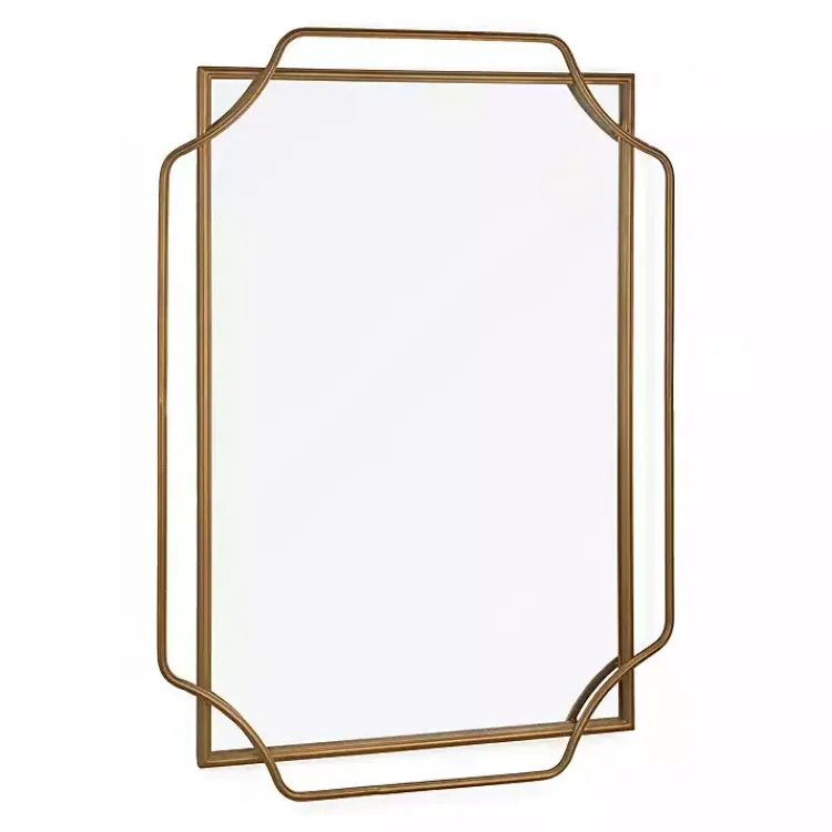 Decorative Mirrors-Kirklands Home Amir Bronze Metal Wall Mirror