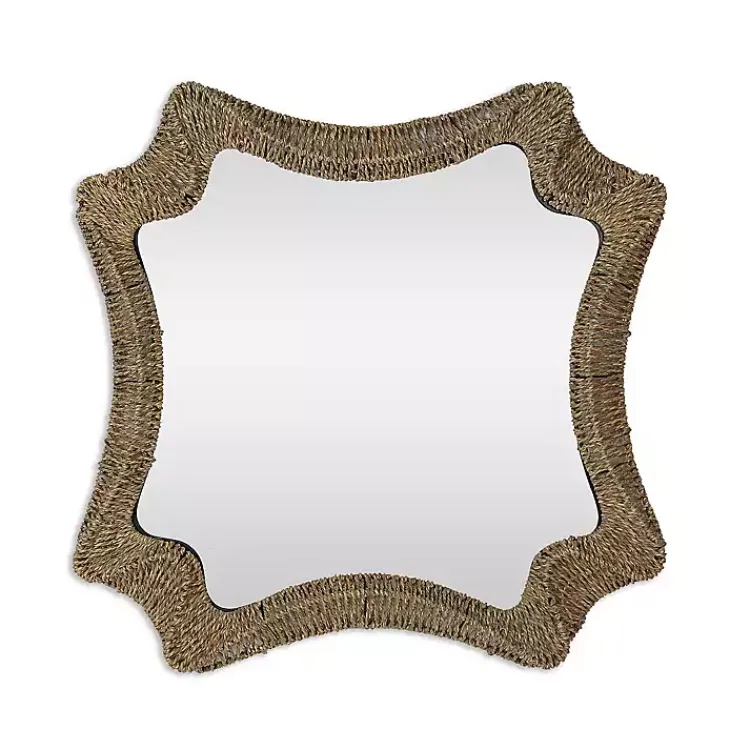Decorative Mirrors-Kirklands Home Marley Natural Woven Rope Wall Mirror