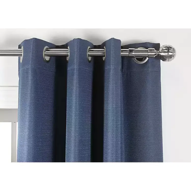 Curtain Rods & Hardware-Kirklands Home Nickel Blackout Extendable Curtain Rod, 144 in.