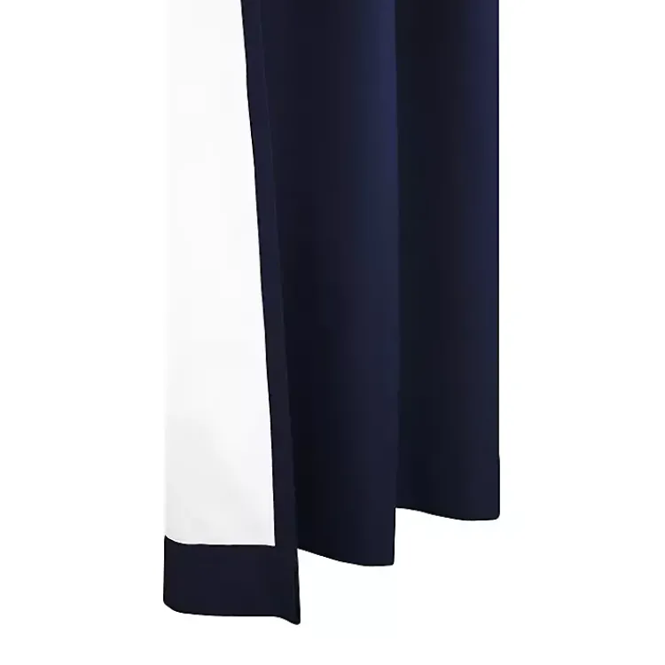 Curtains & Drapes-Kirklands Home Navy Room Darkening Curtain Panel Set, 54 in. Blue