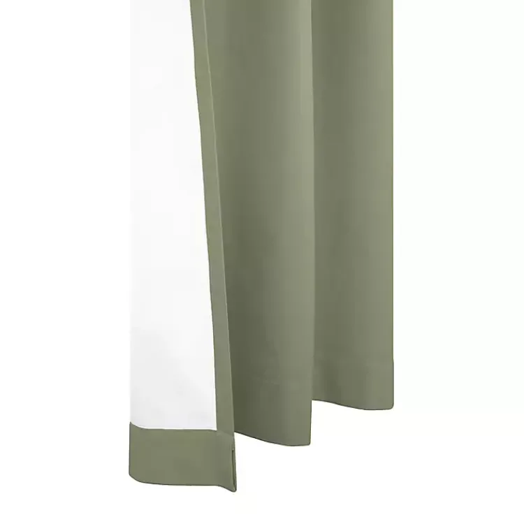 Curtains & Drapes-Kirklands Home Sage Room Darkening Curtain Panel Set, 95 in. Green